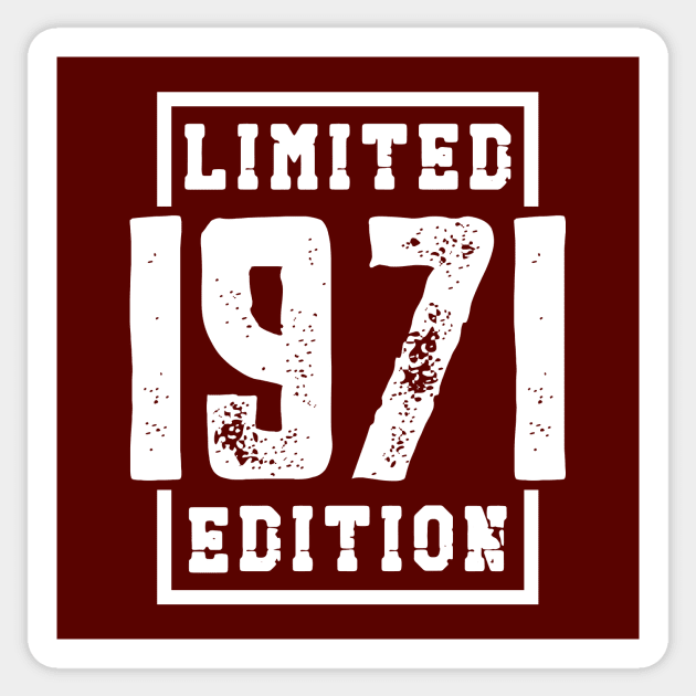 1971 Limited Edition Sticker by colorsplash